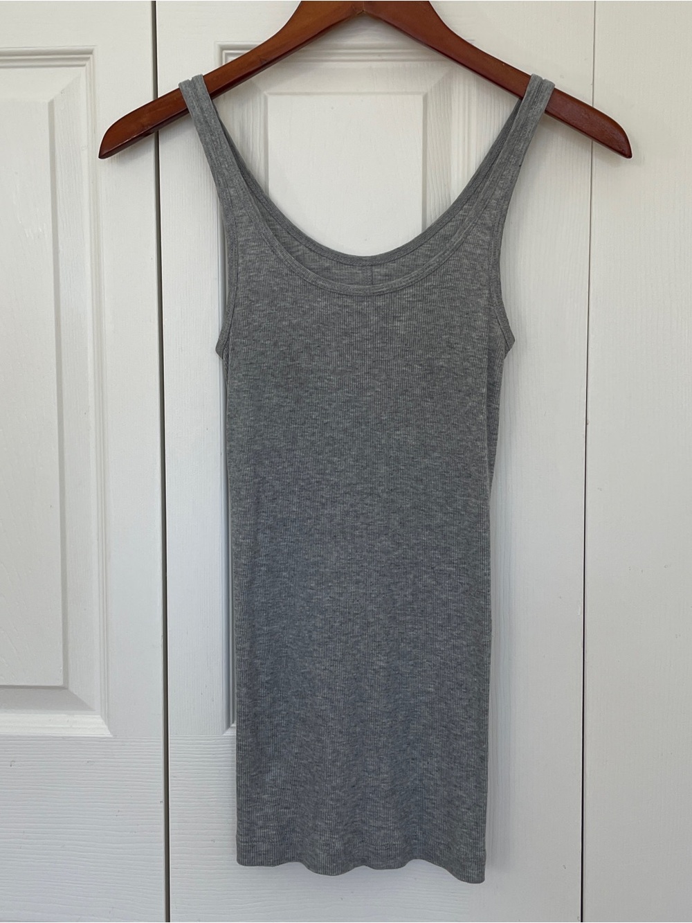Vince Favorite Rib Pima Cotton and Modal Grey Tank